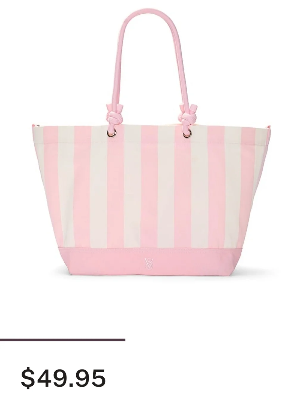 Victoria's Secret Heritage Stripe Rope Handle Tote Bag NEW SEALED MSRP $49.95